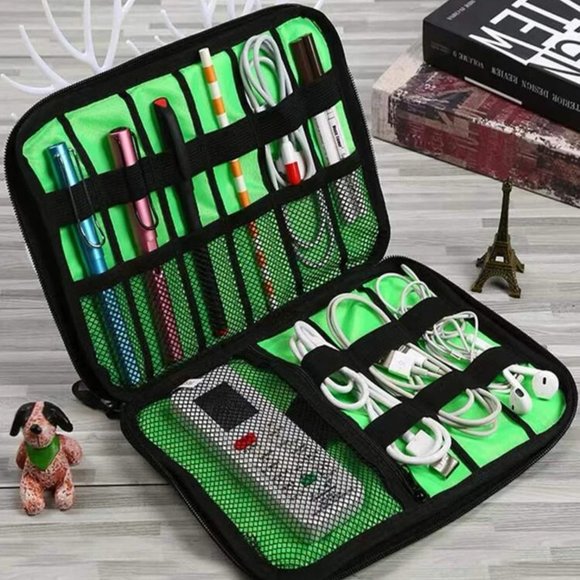 Travel Electronics Cable Organizer Storage Bag Portable Accessories USB Cards - Picture 6 of 7